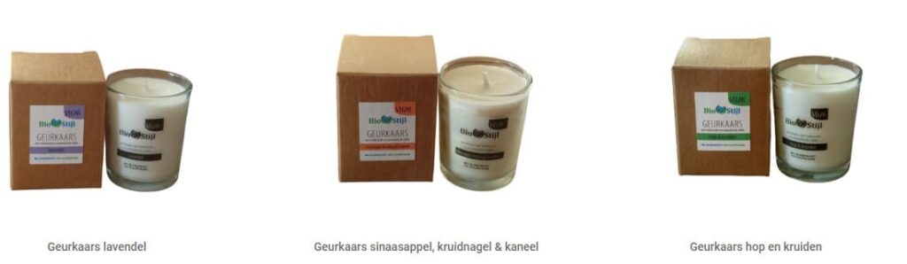 Geurkaarsen Biostijl
