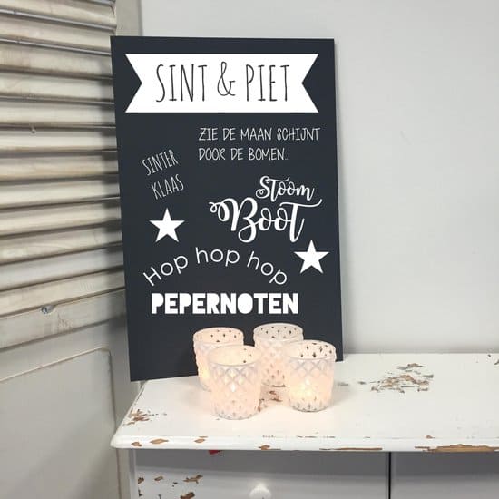 Houten sinterklaas decoratie